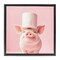 Stupell Industries Silly Piggy Pink Toilet Paper Floating Frame, design by Heidi Kuntz